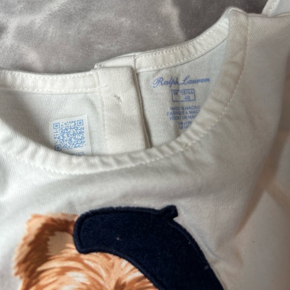Ralph Lauren Baby Dog Cotton Jersey Tee/ Legging Set & Beach Romper- Size 0-3M - Picture 7 of 12
